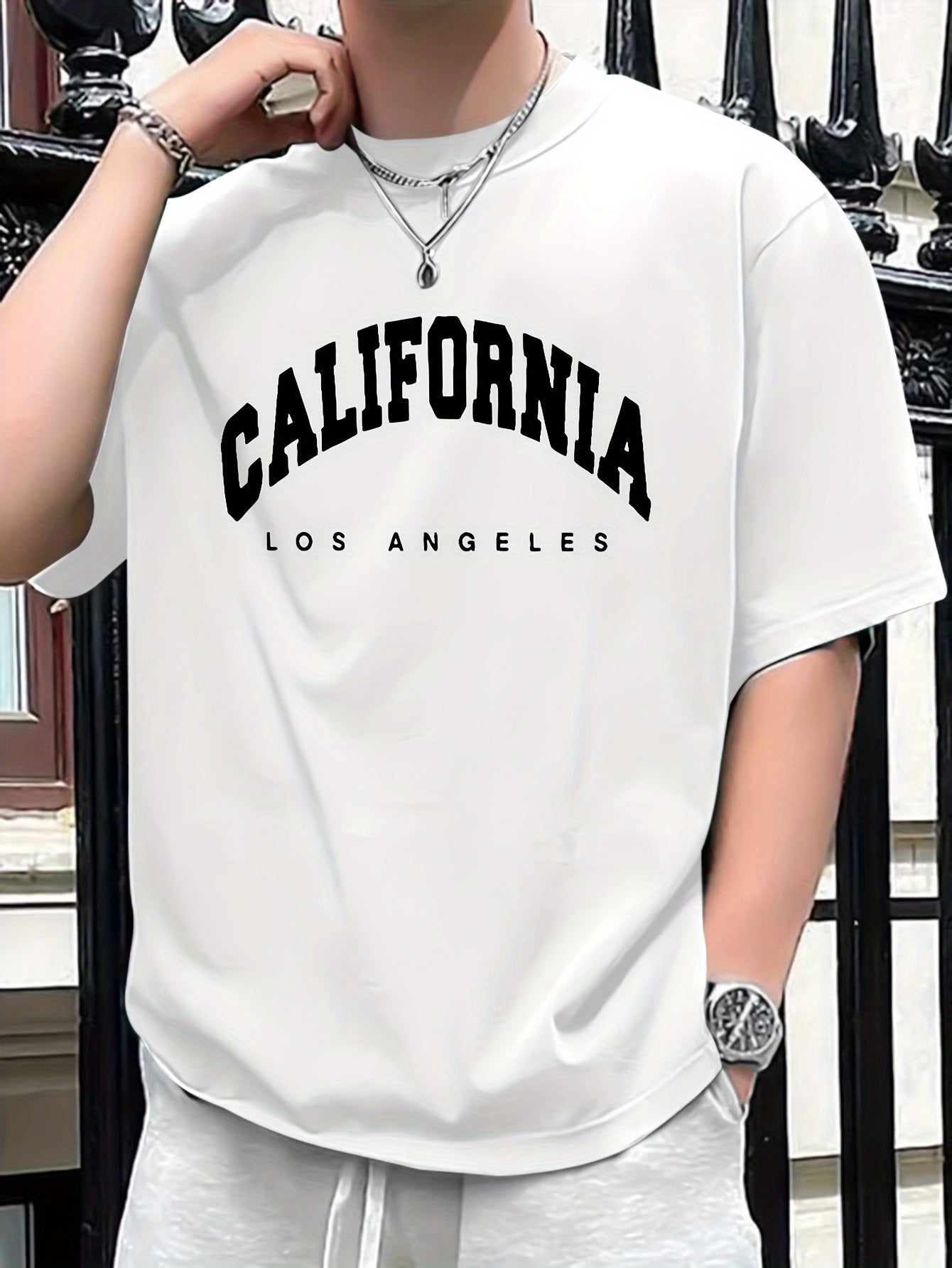 CALIFORNIA Printed Men's Casual Crew Neck T-shirt